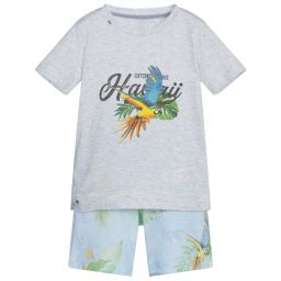 Lapin House-Grey Jersey Shorts Set | Childrensalon Outlet