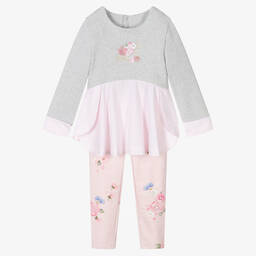 Lapin House-Grey & Pink Leggings Set | Childrensalon Outlet