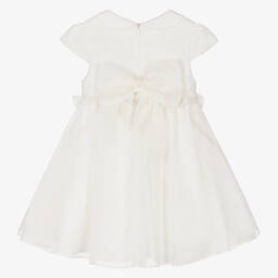 Lapin House-Ivory Floral Organza Dress | Childrensalon Outlet