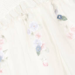 Lapin House-Ivory Floral Organza Dress | Childrensalon Outlet