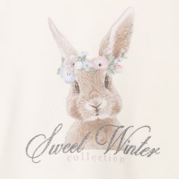 Lapin House-Ivory Jersey Bunny Dress | Childrensalon Outlet