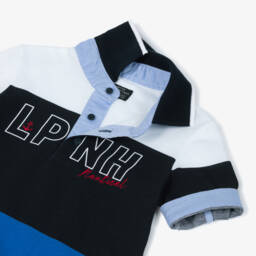 Lapin House-Nautical Blue Boys Polo Stripes | Childrensalon Outlet