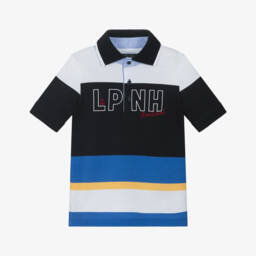 Lapin House-Nautical Blue Boys Polo Stripes | Childrensalon Outlet