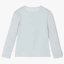 Lapin House-Pale Blue Floral Cotton Top | Childrensalon Outlet