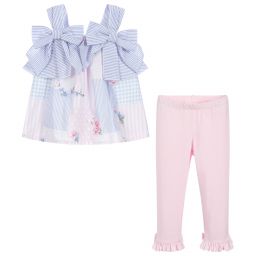 Lapin House-Pink & Blue Leggings Set | Childrensalon Outlet