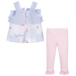 Lapin House-Pink & Blue Leggings Set | Childrensalon Outlet