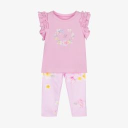 Lapin House-طقم ليغنغز قطن جيرسي لون زهري للبنات | Childrensalon Outlet