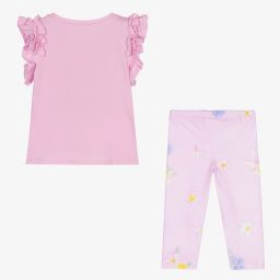 Lapin House-طقم ليغنغز قطن جيرسي لون زهري للبنات | Childrensalon Outlet