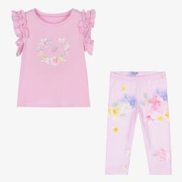 Lapin House-طقم ليغنغز قطن جيرسي لون زهري للبنات | Childrensalon Outlet