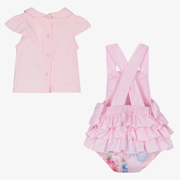 Lapin House-Pink Cotton Top & Shorts Set | Childrensalon Outlet