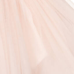 Lapin House-Pink Flowers Silk Tulle Dress | Childrensalon Outlet
