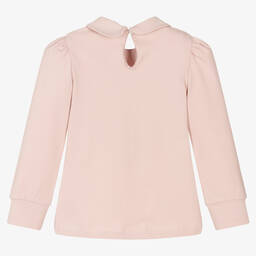 Lapin House-Pink Glitter Bow Cotton Top | Childrensalon Outlet