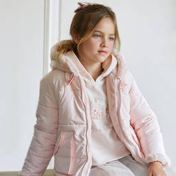 Lapin House-طقم ليغنغز وتوب قطيفة وتول لون زهري ورمادي | Childrensalon Outlet