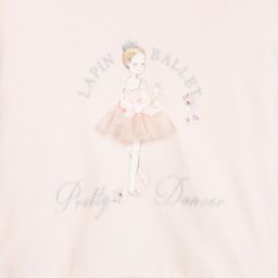 Lapin House-طقم ليغنغز وتوب قطيفة وتول لون زهري ورمادي | Childrensalon Outlet