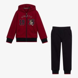Lapin House-Red & Blue Cotton Tracksuit | Childrensalon Outlet