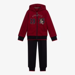 Lapin House-Red & Blue Cotton Tracksuit | Childrensalon Outlet