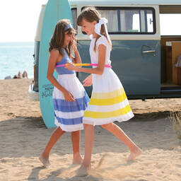 Lapin House-White & Yellow Mesh Skirt | Childrensalon Outlet