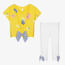 Lapin House-Yellow & White Leggings Set | Childrensalon Outlet