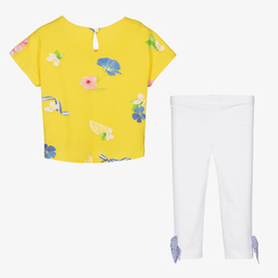 Lapin House-Yellow & White Leggings Set | Childrensalon Outlet