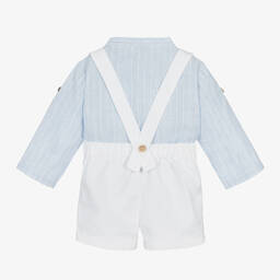 Laranjinha-Baby Boys Cotton & Linen Shorts Set | Childrensalon Outlet