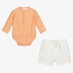 Chic by Laranjinha-Baby Boys Shirt & Shorts Set | Childrensalon Outlet