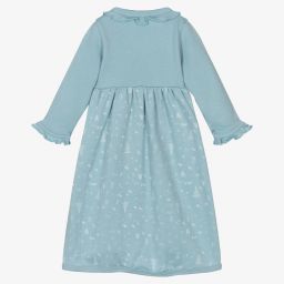 Laranjinha-Baby Girls Blue Cotton Dress | Childrensalon Outlet