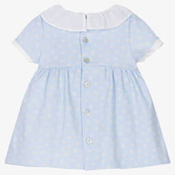 Laranjinha-Baby Girls Blue Daisy Print Dress | Childrensalon Outlet