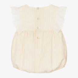Laranjinha-Baby Girls Ivory Striped Shortie | Childrensalon Outlet