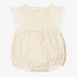 Laranjinha-Baby Girls Ivory Striped Shortie | Childrensalon Outlet
