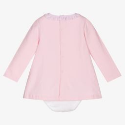 Laranjinha-Baby Girls Pink Cotton Dress | Childrensalon Outlet