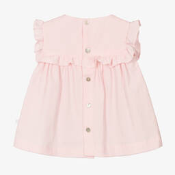 Laranjinha-Baby Girls Pink Seersucker Dress | Childrensalon Outlet