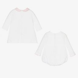 Laranjinha-Baby Girls White Dress Set | Childrensalon Outlet