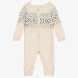 Laranjinha-أوفرول رومبر فيسكوز محبوك لون بيج | Childrensalon Outlet