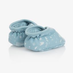 لارانجينا-Blue Cotton Baby Booties | Childrensalon Outlet