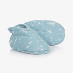لارانجينا-Blue Cotton Baby Booties | Childrensalon Outlet