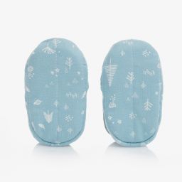 لارانجينا-Blue Cotton Baby Booties | Childrensalon Outlet