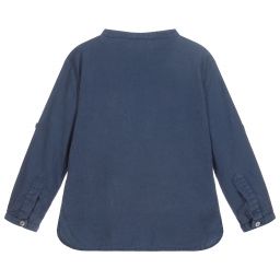 Chic by Laranjinha-قميص قطن و كتّان لون كحلي | Childrensalon Outlet