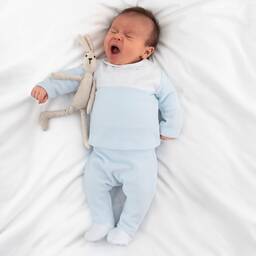 Laranjinha-Голубой топ и штанишки из велюра | Childrensalon Outlet