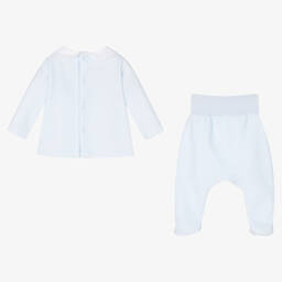 Laranjinha-Голубой топ и штанишки из велюра | Childrensalon Outlet