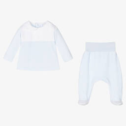 Laranjinha-Голубой топ и штанишки из велюра | Childrensalon Outlet