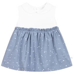 Laranjinha-Blue & White Stars Dress | Childrensalon Outlet