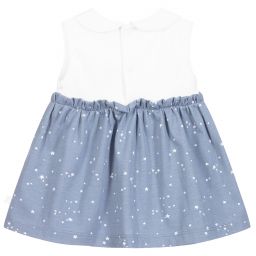 Laranjinha-Blue & White Stars Dress | Childrensalon Outlet