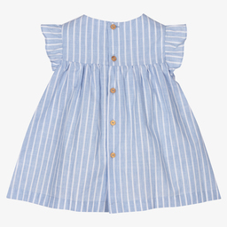 Laranjinha-Бело-голубое платье в полоску | Childrensalon Outlet