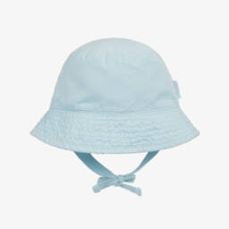 Laranjinha-Boys' Aqua Woven Cotton Hat | Childrensalon Outlet