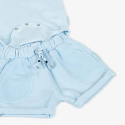 Laranjinha-Boys Azure Cotton Short Ensemble | Childrensalon Outlet