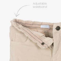 لارانجينا-بنطلون قطن كوردروي لون بيج للأولاد | Childrensalon Outlet