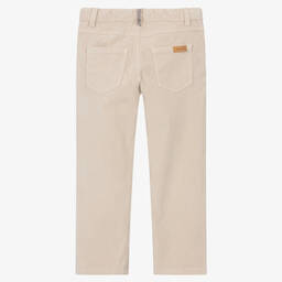 لارانجينا-بنطلون قطن كوردروي لون بيج للأولاد | Childrensalon Outlet