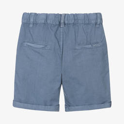 Laranjinha-Boys Blue Cotton Chinos Shorts | Childrensalon Outlet