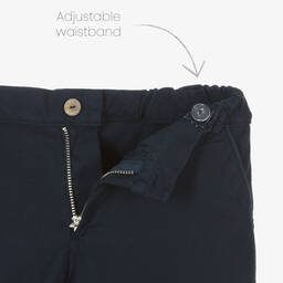 لارانجينا-شورت قطن بيكيه لون كحلي للأولاد | Childrensalon Outlet