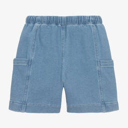 Laranjinha-Boys Blue Denim Pocket Shorts | Childrensalon Outlet